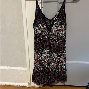 Mimi Chica Black Floral Romper